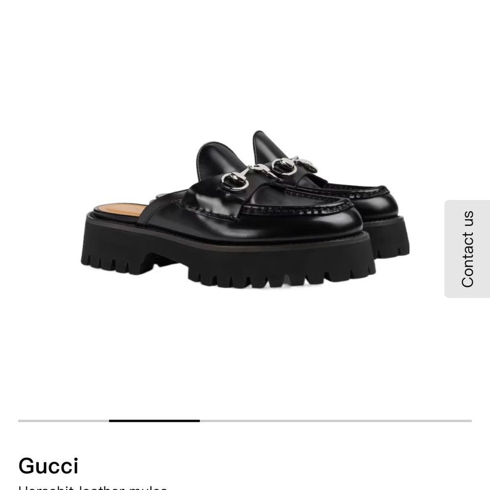 Gucci Black Leather Horsebit Mules in size 37. EUC. - Picture 9 of 10
